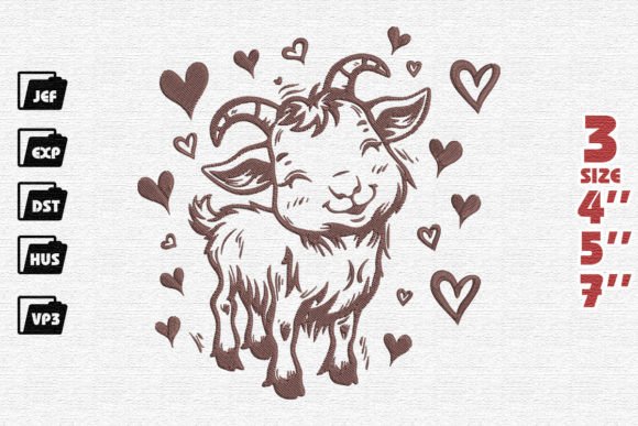 Cute Chibi Goat: A Festive Embroidery Review