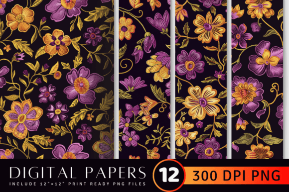 Reviewing Purple Yellow Floral Embroidery for Boutique Apparel